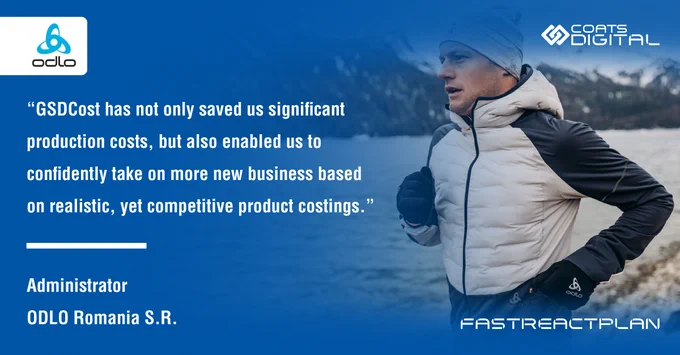 GSDCost helps ODLO optimise profit margins, secure new business, and boost team motivation and earning with accurate Standard-Minute-Values