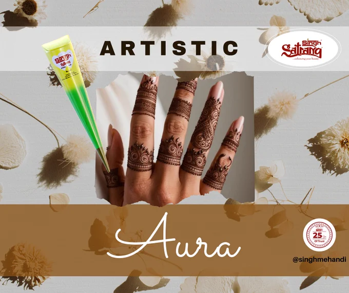 Artistic Aura

Delicate patterns, timeless beauty, and flawless detailing — every stroke tells a story. 
Create elegant mehndi moments with Singh Satrang Henna Cone and let your hands shine with artistic charm.

#singhsatrangmehandi #bestmehandicone #singh #singhbansuri #satrang #singhdecorative #HennaHarmony #MehndiDesign #ArabicMehndi #MinimalMehndi #ElegantHands #HennaArt #MehndiInspiration #TraditionalBeauty #FingerMehndi #MehndiLove #SinghMehandi #SatrangHenna #BeautifulDesigns #HennaStyle #ArtisticHands
