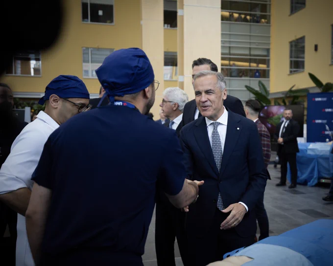Prime Minister Carney visits healthcare centre.