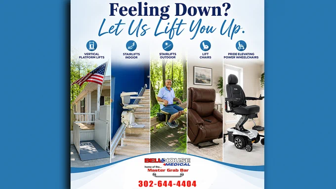 Feeling Down? Let us lift you up? Vertical platform lifts, stairlifts indoors, stairlifts outdoors, Lift chairs, Pride elevating power wheelchairs.