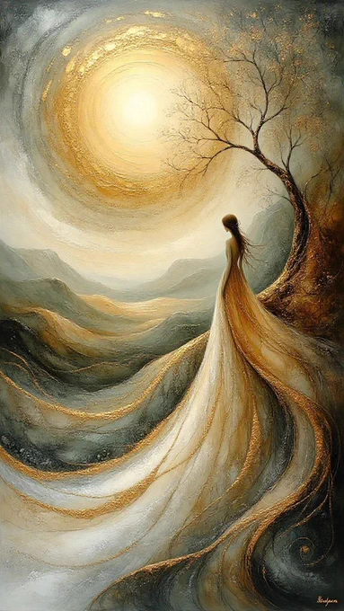 A fantasy girl standing 