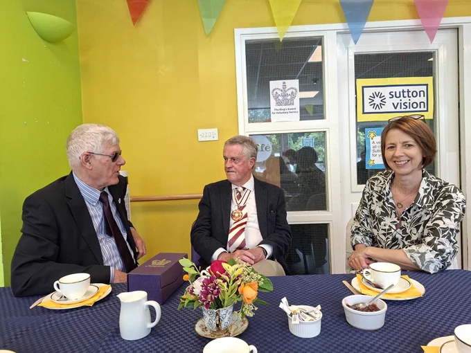 Sutton Vision Chair Michael Parsons, Sir Adrian Johns, Deputy Lord Lieutentant and trustee Juliet Milgate