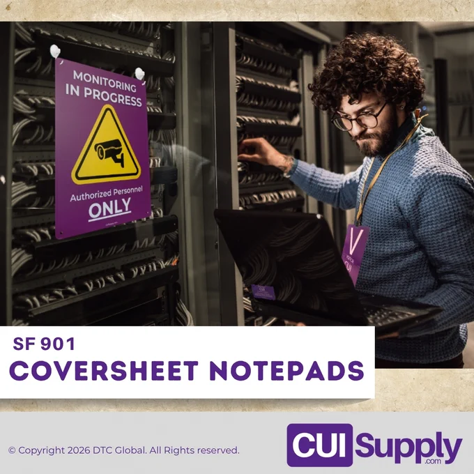 The "Monitoring in Progress" Notification Sign is a great way to assist you in being above reproach in your compliance efforts by indicating surveillance is 'in progress' while CUI is present.
Order your premium metal signs in a 2-pack today by visiting the link below!