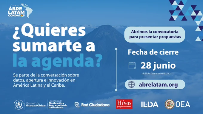 #LATAM |

👩🏽‍💻🔢 ¿Tienes una experiencia poderosa en #datosabiertos o #tecnologíacívica?

🇬🇹 ¡Compártela en ABRELATAM (@ABRELATAM)   ConDatos (@ConDatosLATAM)! 🇬🇹

🥳🎉 ¡Manda tu propuesta y únete a la fiesta! 📊❤️‍🔥

📨 ¡Córrele! ¡Tienes hasta el 28.06.26 para hacerlo! ➡️ bit.ly/4BREL4T4MGT26