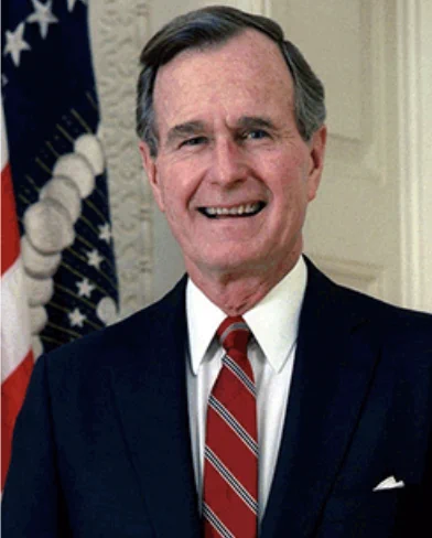 headshot of George HW Bush