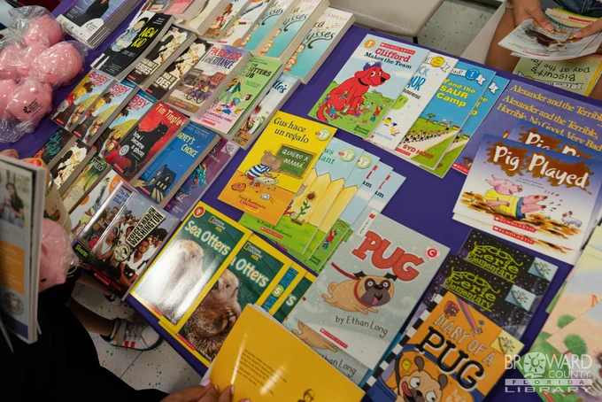 A table covered in books