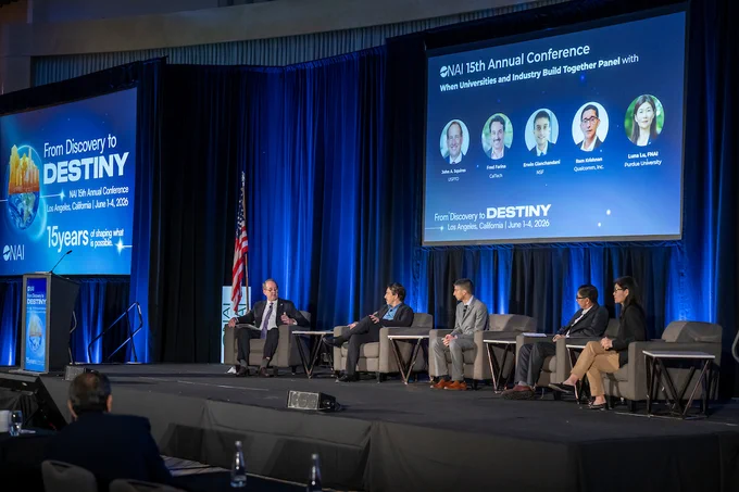 USPTO Director John A. Squires joined leaders from academia, industry, and government at the National Academy of Inventors 15th Annual Conference to moderate the panel, "When Universities and Industry Build Together."

