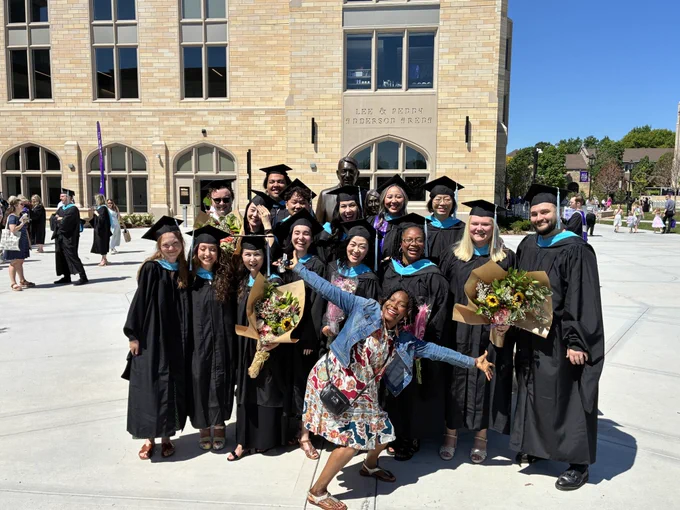 SUTR cohort 10 graduates posing for a picture with SUTR recruiter, Danielle Ferguson