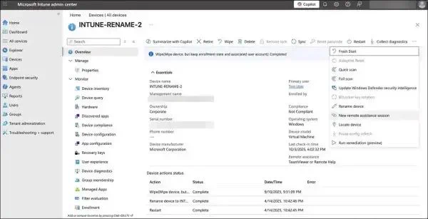 New remote assistance session option (image TeamViewer)