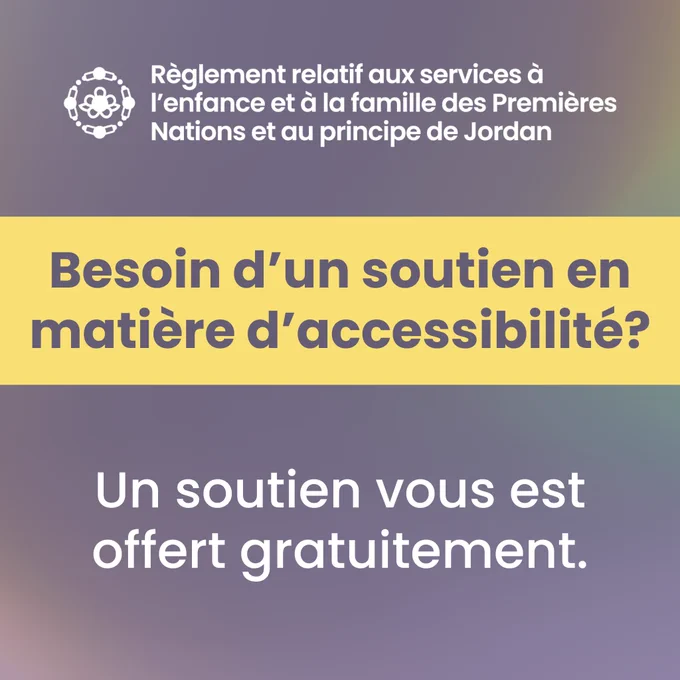 Besoin d'un soutien en matière d'accessibilité? Un soutien vous est offert gratuitement.
