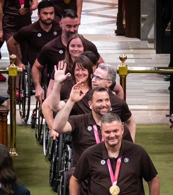 Canadian athletes for 2026 Milano Cortina games inside the House of Commons Chamber.
