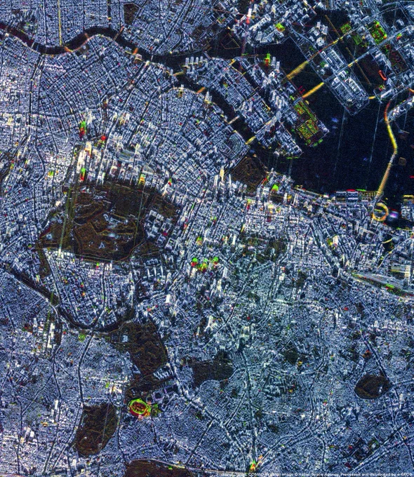 Tokyo, Japan. COSMO-SkyMed image © Italian Space Agency. Processed and distributed by e-GEOS.