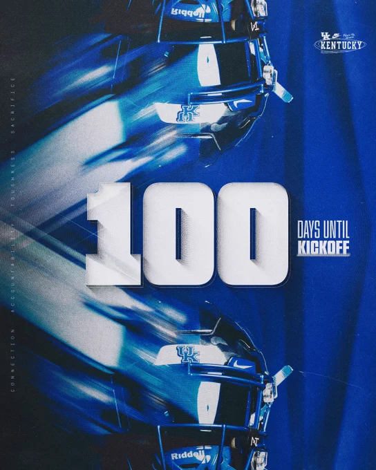 100 days until kickoff graphic. 