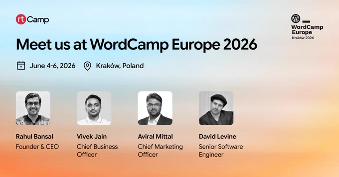 Meet us at WordCamp Europe 2026