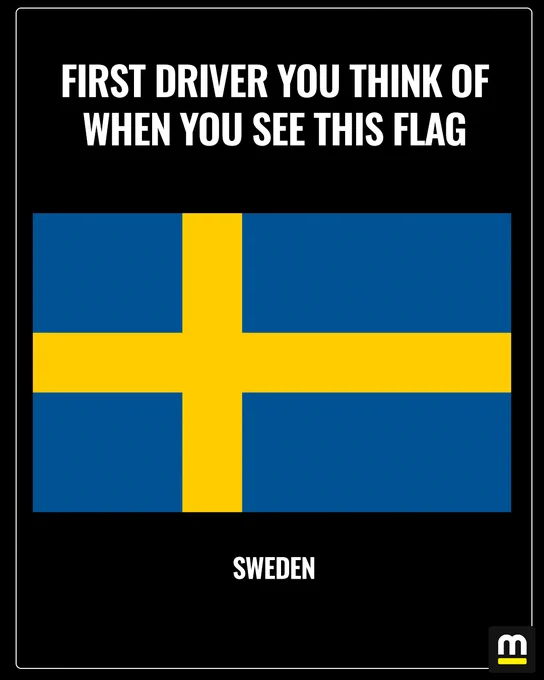 The Swedish flag.