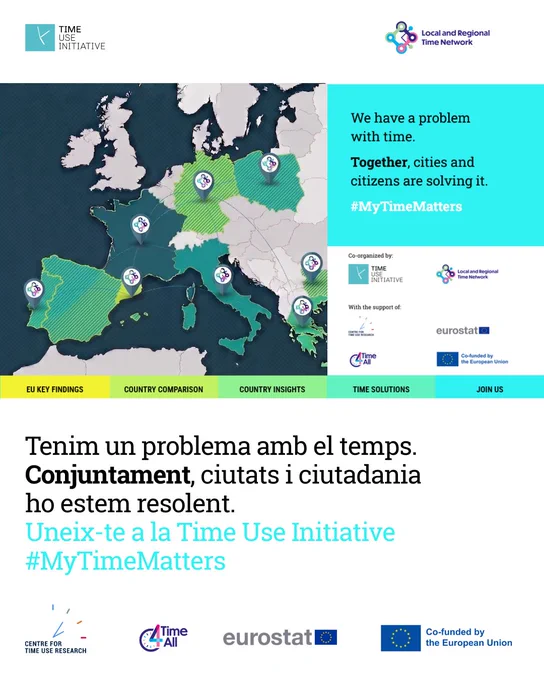 ⏰#MyTimeMatters s'acaba però la conversa continua🗨️ 300.000 persones 30 països hem compartit dades i solucions contra la pobresa de temps. Gràcies institucions i ciutadania! El temps és col·lectiu🌍Co-orgs @TimeUseInit #Timentwk Amb #EU_Eurostat #CTURandMTUS #Time4All #EUfunded