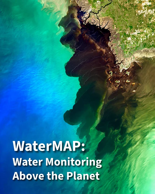 In this image from the NASA-U.S. Geological Survey Landsat 8 satellite, the dark-brown waters of the Suwannee River meet the blue-green Gulf of America along Florida’s Big Bend (where the state’s panhandle curves to meet its peninsula). Credit: @nasa /USGS/A. Alonso