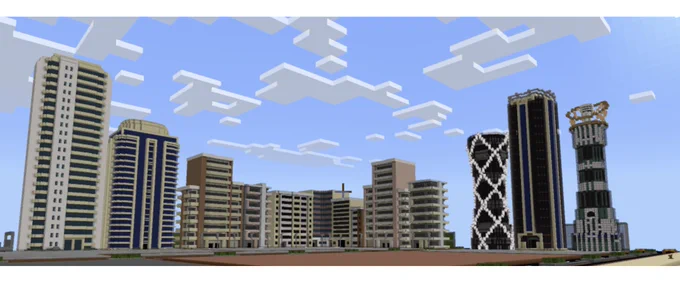 Skyline of Amman, Jordan, recreated in Minecraft