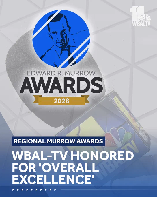 THANK YOU! WBAL-TV 11 is proud to be honored with a Regional Edward R. Murrow Award for "Overall Excellence"