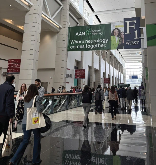 People attend the AAN Annual Meeting in Chicago.