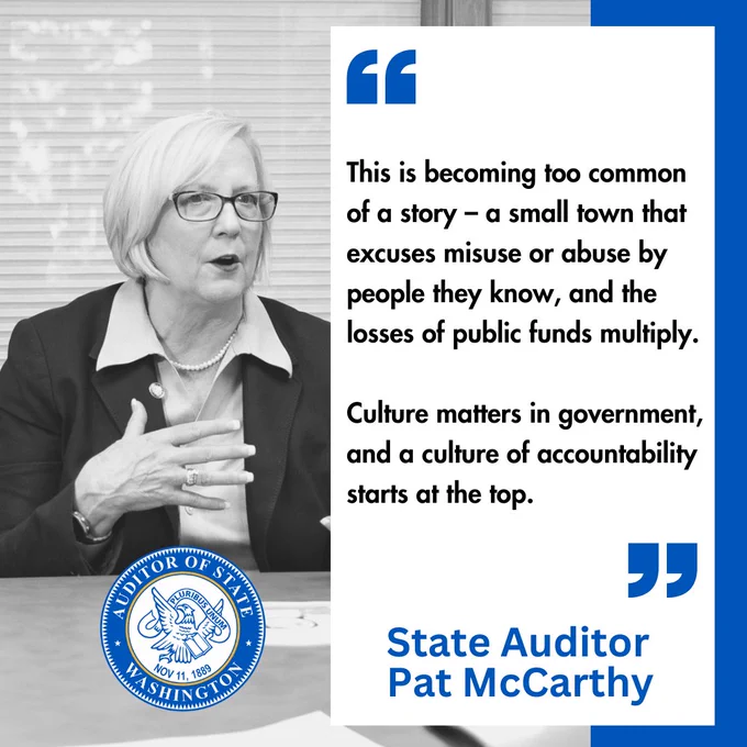 State Auditor Pat McCarthy discusses the impact of unchecked misuse and the importance of accountability in small-town government culture.