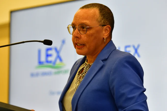 Airport Board vice-chair Tonya Jackson speaks at Future LEX announcement 