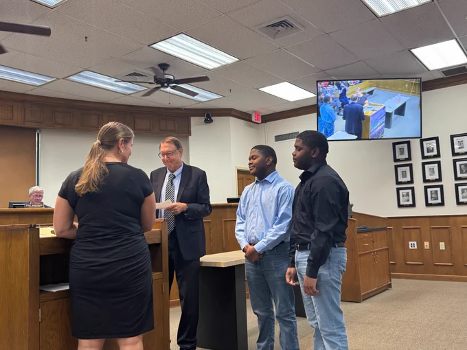 Presenting a gift from Vertical Bridge Telecommunications