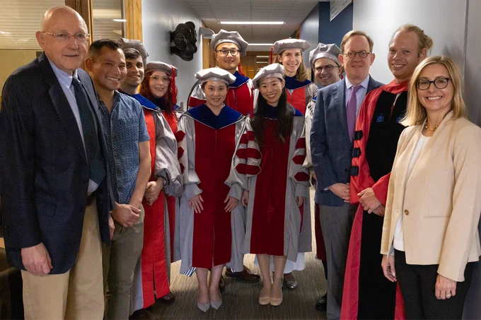 Grad students and faculty (l-r): Barry Posen, Erik-Lin Greenberg, Nicholas Blanchette, Suzanne Freeman, Diana Zhu, Raymond Wang, Wenyan Deng, Eleanor Freund, Wright Smith, M. Taylor Fravel, Rich Nielsen, and Caitlin Talmadge.
