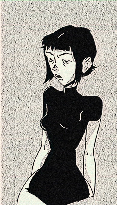 Manga style illustration with heavy use of textures.