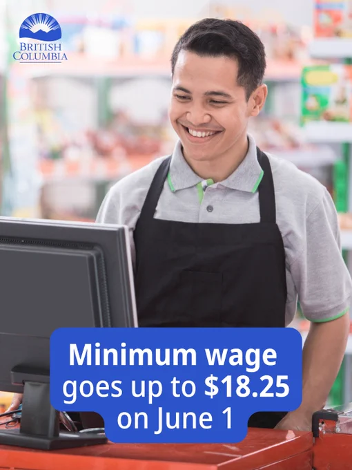 Minimum wage goes up to $18.25 on June 1