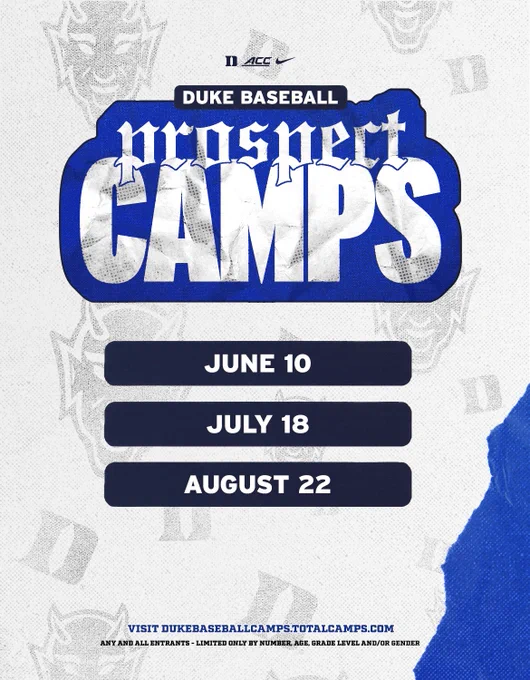 Prospect Camps: June 10, July 18, August 22