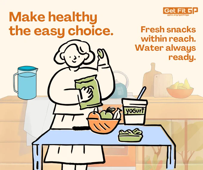 Person holding a snack bag with a bowl of fresh vegetables and yogurt on a table promoting healthy eating.