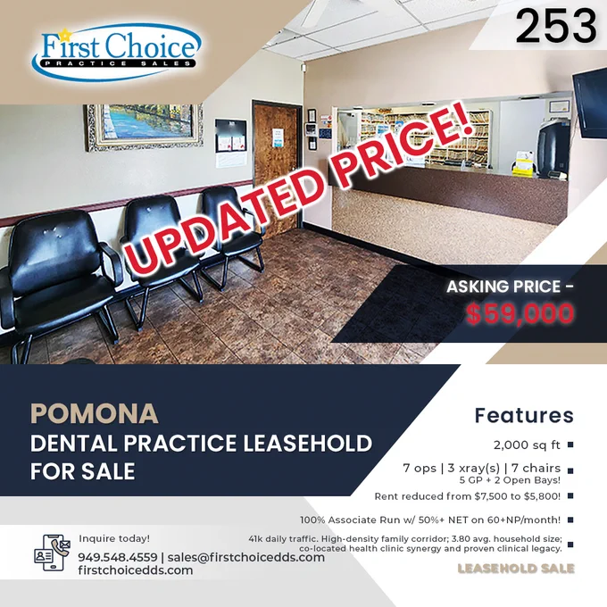 253 Pomona - Los Angeles Dental Practice for Sale