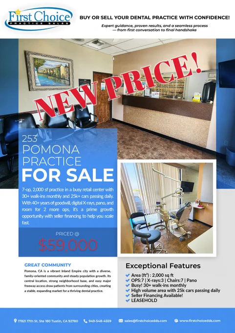 253 Pomona - Los Angeles Dental Practice for Sale