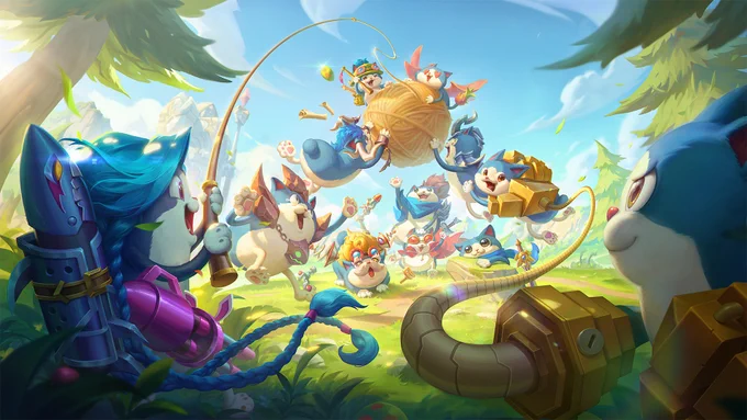 Cats disguised as different champions like Jinx, Teemo, Heimerdinger, and others are roaming around the Rift and wreaking havoc. 
