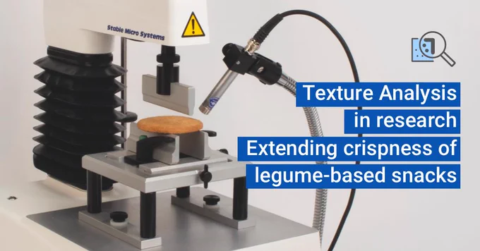 Acoustic Envelope Detector attached to Texture Analyser testing snack product