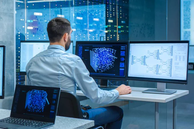 A conceptual image illustrating five key steps to build a powerful network security monitoring strategy for corporate cyber defense and data protection.