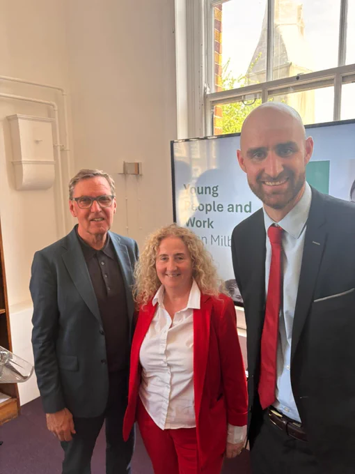Alan Milburn, Cllr Una O'Halloran and Cllr James Potts smile at the camera