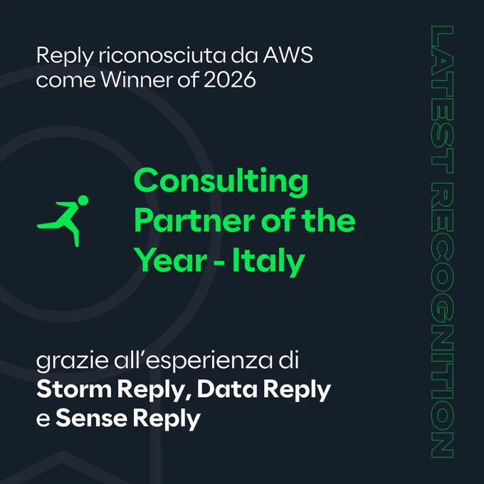Reply viene riconosciuta come Consulting Partner of the Year – Italy per il secondo anno consecutivo, tra i partner AWS che a livello globale supportano i clienti nei percorsi di innovazione