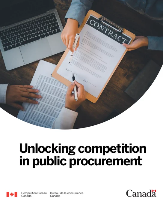 Text: Unlocking competition in public procurement