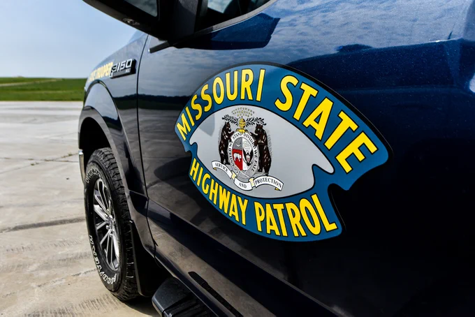 Missouri State Highway Patrol, Patrol vehicle with state Patrol decal.