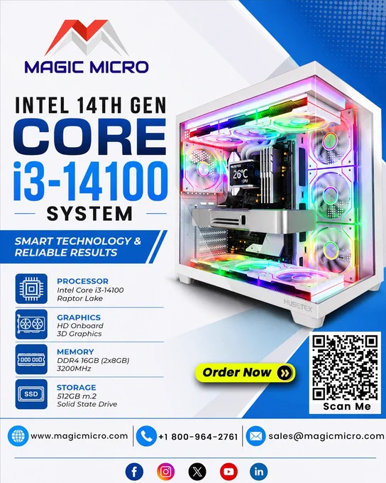 Intel 14th Gen Core i3-14100 System