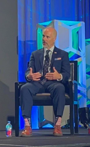 DEA Administrator Cole engaging in a panel discussion at the 2026 PLECET National Conference.