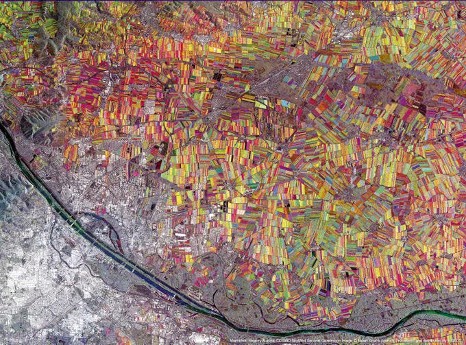 Marchfeld Region, Austria. COSMO-SkyMed Second Generation Image © Italian Space Agency. Processed and distributed by e-GEOS
