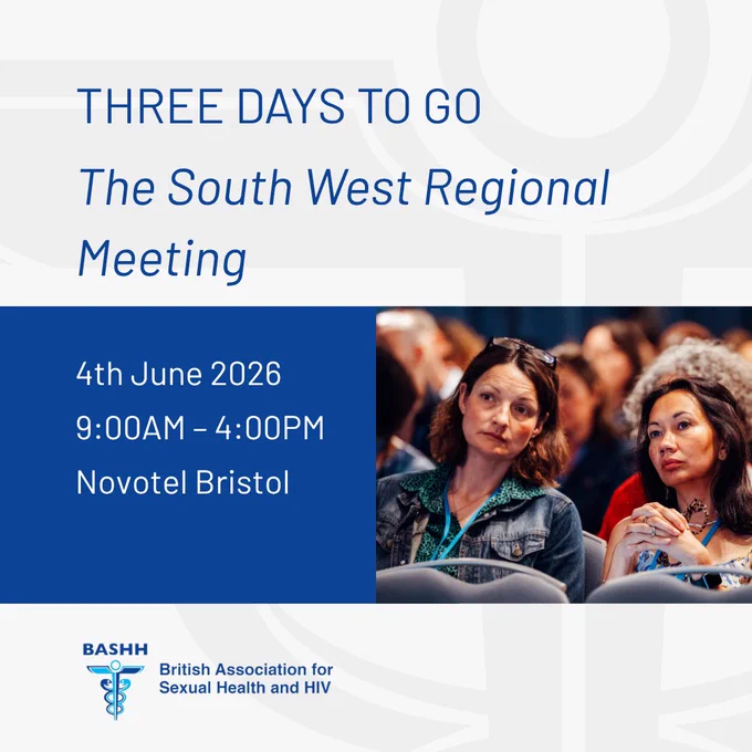 Three days to go
The South West Regional Meeting
4th June 2026
9am - 4pm
Novotel Bristol
BASHH logo