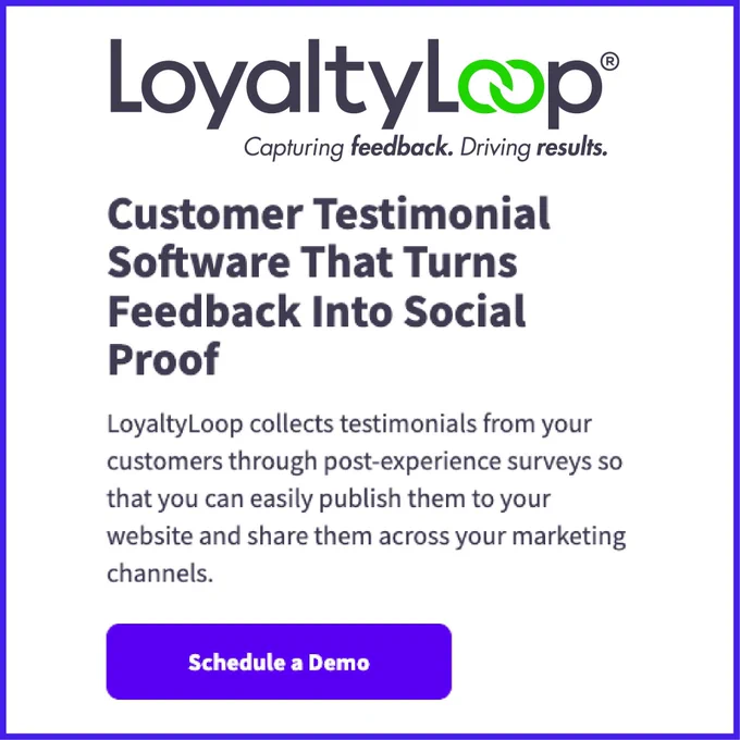 LoyaltyLoop Customer Testimonial Software