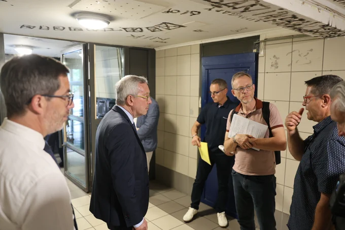 Opération de contrôle menée par la Police nationale.