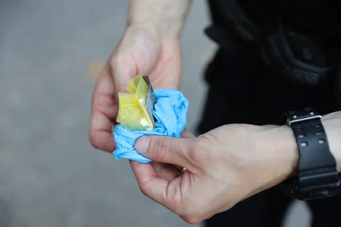 Opération de contrôle menée par la Police nationale.