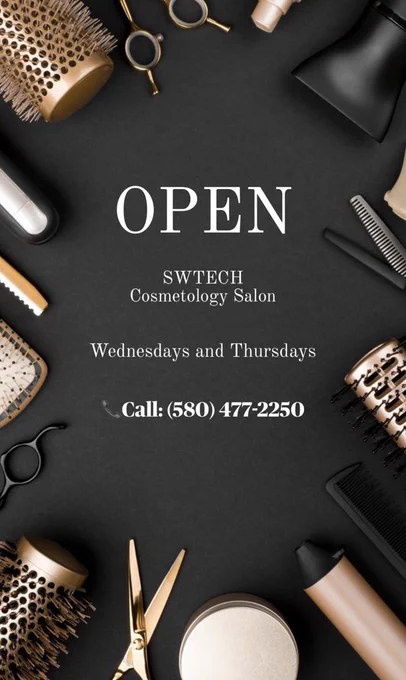 flyer for open salon 