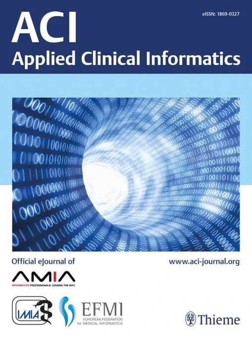 A graphic featuring binary code reads "ACI Applied Clinical Informatics"